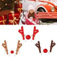 Reindeer Decoration Elk Antler Car Vehicle Nose Horn Costume Decor Set Rudolph Christmas Reindeer Antlers Red Nose Ornaments 1PC - shift - knoobs