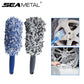 SEAMETAL Car Wheel Tire Rim Cleaning Brush Portable Plush Car Wheel Hub Brush Washing Tool Car Detailing Care Dust Removal Brush - shift - knoobs