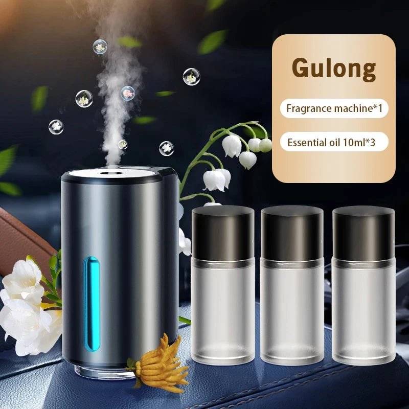 Smart Car Air Aromatherapy Diffuser Fragrance Car Air Fresheners With Three Adjustable Humidifier Essential Oil Diffuser - shift - knoobs