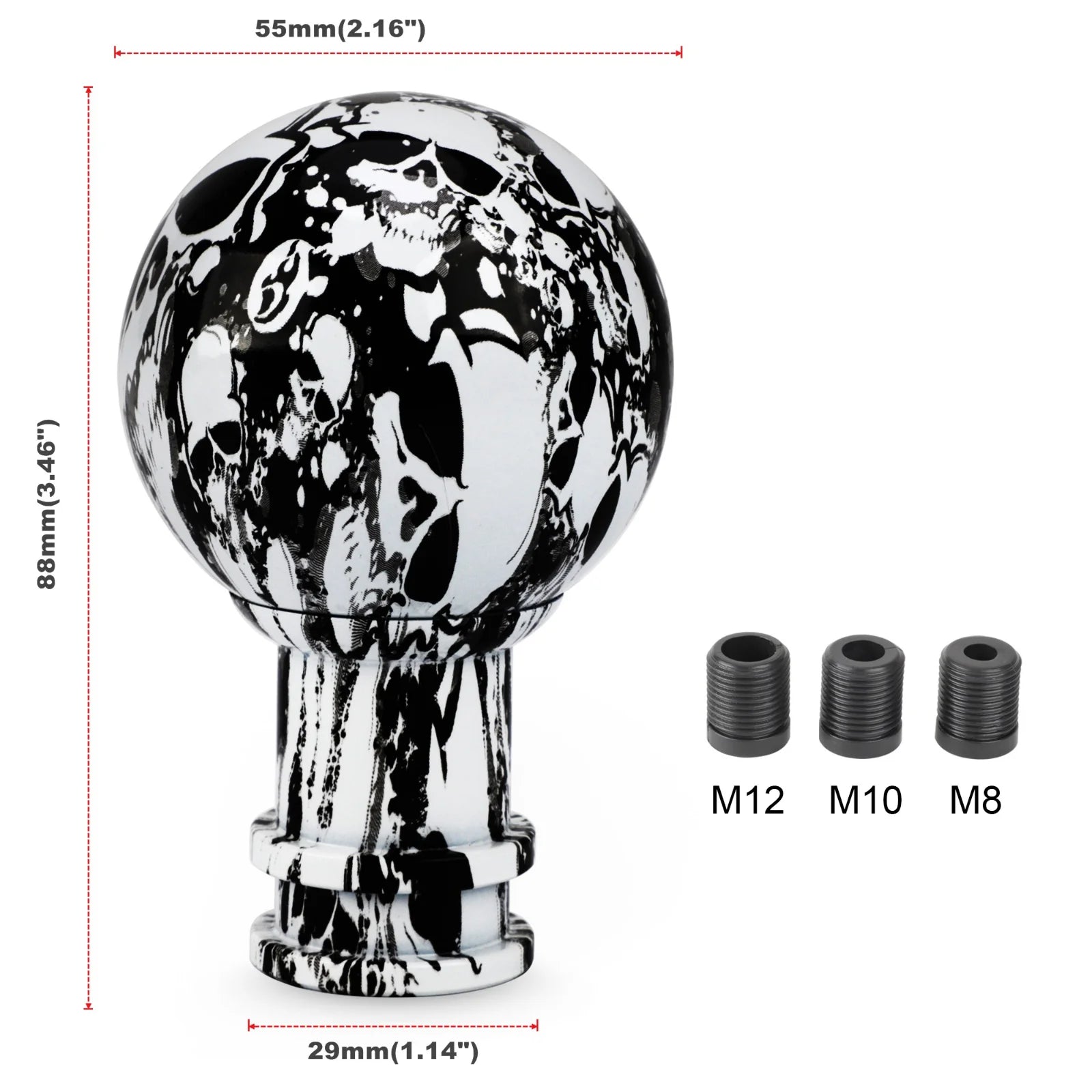 Universal 5/6 Speed Car Gear Shift Knob For Manual Transmission Gear Level Knob Shift Lever M8 M10 M12 Graffiti Style - shift - knoobs