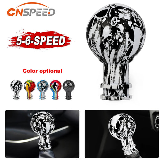 Universal 5/6 Speed Car Gear Shift Knob For Manual Transmission Gear Level Knob Shift Lever M8 M10 M12 Graffiti Style - shift - knoobs