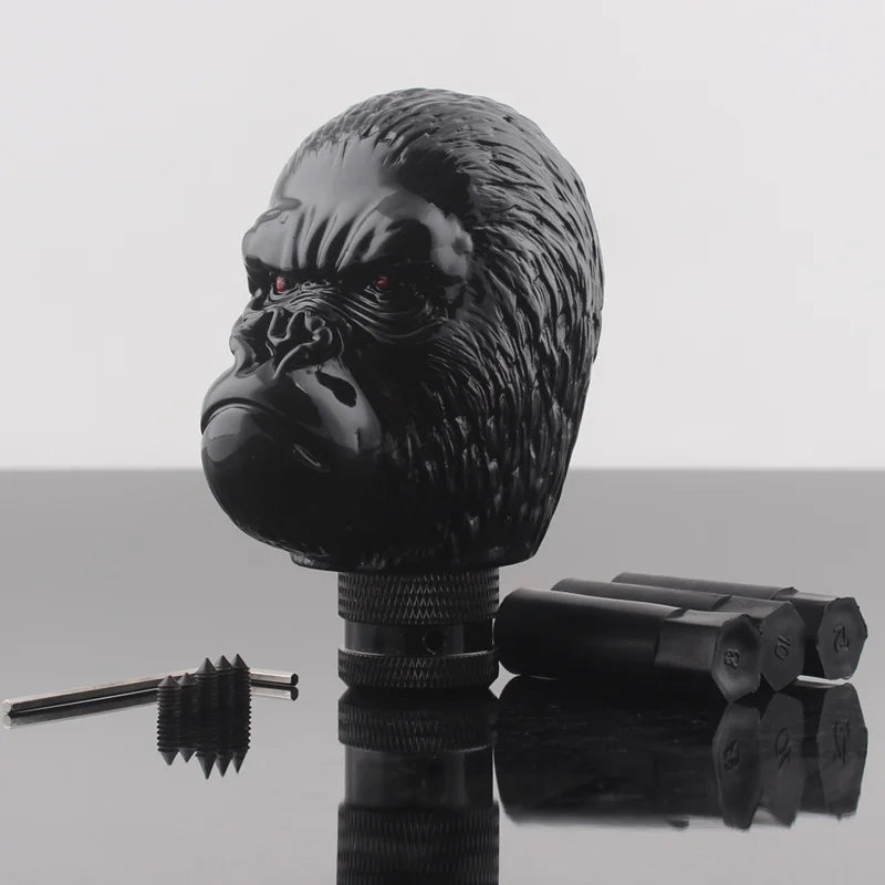 Universal Car Manual Black Ape Head Crack Style Stick Gear Shift Knob For Sedan Coupe Crossover Wagon Hatchback Truck SUV - shift - knoobs