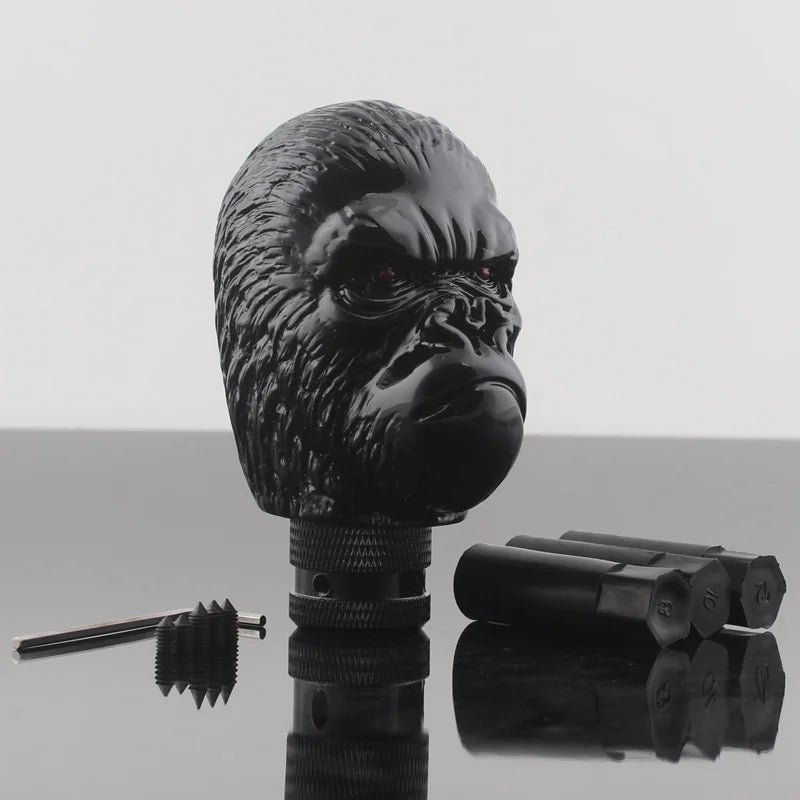 Universal Car Manual Black Ape Head Crack Style Stick Gear Shift Knob For Sedan Coupe Crossover Wagon Hatchback Truck SUV - shift - knoobs