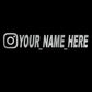 User Name Custom Personalized Instagram Vinyl Decals Motorcycle for Instagram FACEBOOK Customization Needs Remarks Car Sticker - shift - knoobs