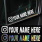User Name Custom Personalized Instagram Vinyl Decals Motorcycle for Instagram FACEBOOK Customization Needs Remarks Car Sticker - shift - knoobs