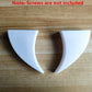 Vampire Teeth Design Polypropylene Fang Grille Inserts for Vehicle Bumper - Halloween Decor Accents (No Installation Hardware Included) - shift - knoobs