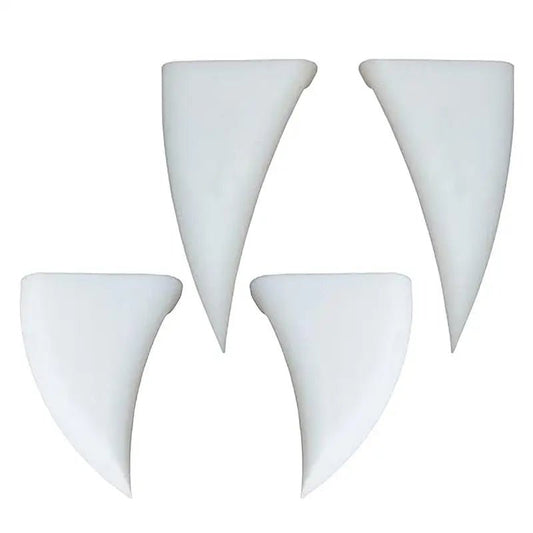 Vampire Teeth For Car 2X Halloween Decoration Vampire Fangs Bumper Decor Vampire TeethCar Decor White Devil Horns For Install On - shift - knoobs