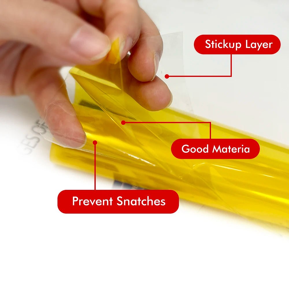 Yellow Auto Car Light Headlight Taillight Tint Vinyl Film Sticker Easy Stick Motorcycle Waterproof Film Diy Whole Car Decoration - shift - knoobs