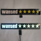5 Stars Wanted Led Light-Emitting Window Sticker Windshield Sticker Decorative Car Accessories Light Board Without Battery - shift-knoobs