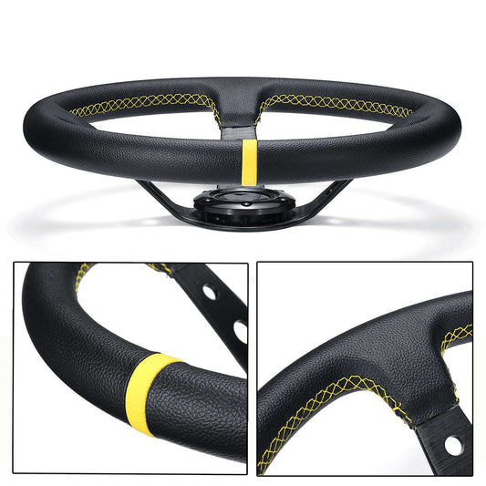 Leather Steering Wheel (The Fifth Wheel) - shift-knoobs